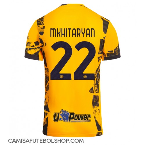 Camisa de time de futebol Inter Milan Henrikh Mkhitaryan #22 Replicas 3º Equipamento 2024-25 Manga Curta